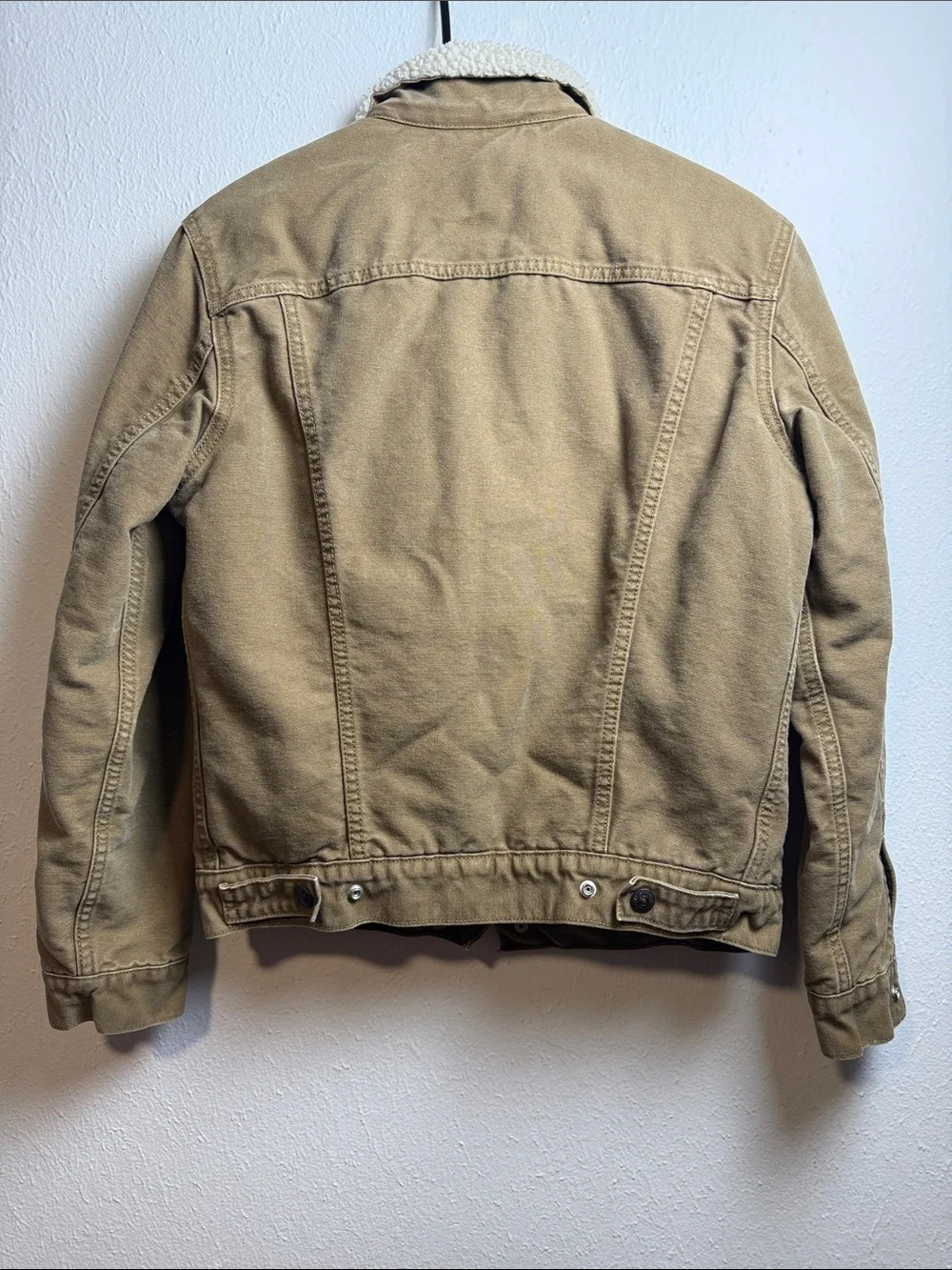 Levi’s Men's Sherpa-Lined Canvas Jacket - Tan